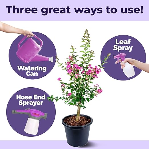 Crepe Myrtle Fertilizer – Liquid Plant Food for More Blooms, Vibrant Color Healthy Growth, 1 Gallon