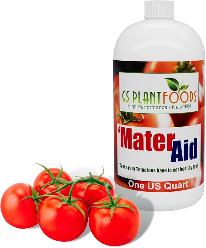 MaterAid Tomato Fertilizer - Organic Plant Food for Feeding & Growing Tomatoes (1 Quart)- Tomato Food Suitable for All Your Tomatoes
