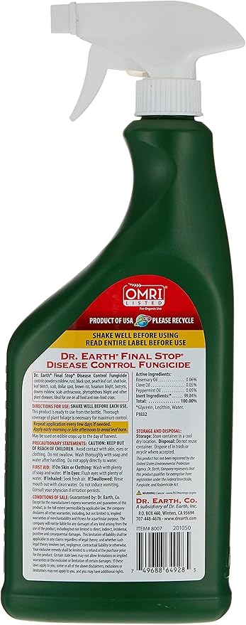 DR EARTH 8007 Ready to Use Disease Control Fungicide, 24-Ounce