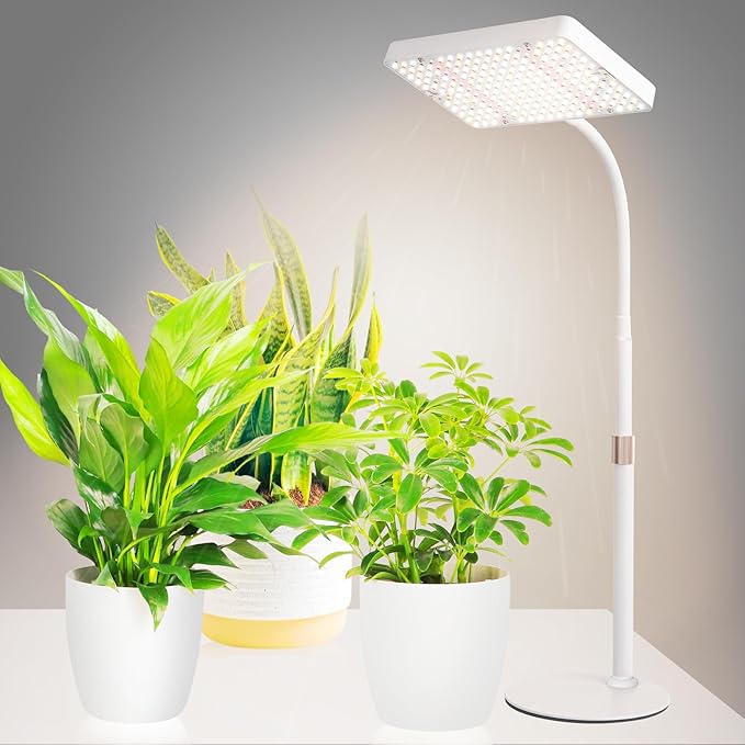 2Pack Desk Grow Light LED Full Spectrum UV IR, Veg Seed Starting Seedlings Bonsai Houseplant Plant Light, Table Top Grow Lights for Indoor Plants, 16"-24" Height Adjustable