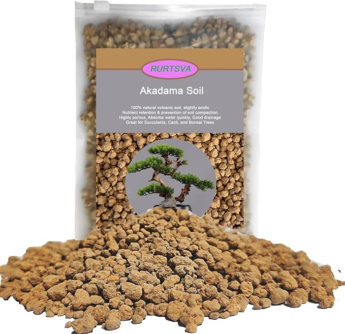 Rurtsva Akadama Bonsai Soil 2lbs Horticultural Potting Soil Amendment Cacti Succulent Plant Soil, Prevent Over Water, Provides Optimal Water Retention, Fast Drainage, YFAK000