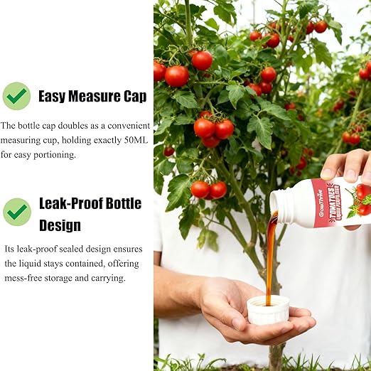 Organic Microbial Probiotic Tomato Fertilizer - 10oz Liquid Nutrient Solution for Lush Greens & Robust Roots - Chemical Free Plant Food