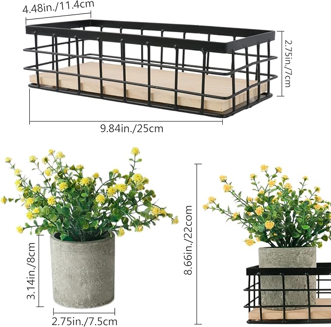 Small Fake Plants Artificial Plants Indoor, 3 Potted Artificial Plants Flowers for Home Decor Indoor, Fake Plants Bedroom Aesthetic, Fake Plants for Living Room, Bathroom, Shelf, Coffee Table