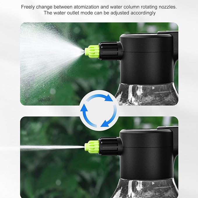 Electric Spray Bottle - 2L Indoor Watering Can for Plants, Automatic Plant Mister, Rechargeable Battery Powered Sprayer | Pump Sprayer for Gardening Lawn Yard Grass Car Cleaning Flowers Vegetables