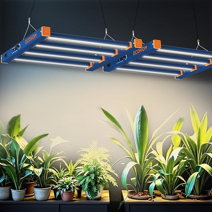 LED Grow Light, 320W Grow Lights for Indoor Plants, Full Spectrum Growing Light Plant Foldable & Hanging Growing Lamps, Daisy Chain Dimmable Grow Lamp, Commercial for 3x3ft Coverage in Grow Tent