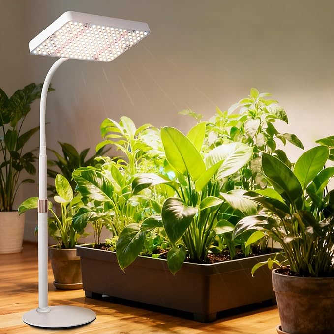 2Pack Desk Grow Light LED Full Spectrum UV IR, Veg Seed Starting Seedlings Bonsai Houseplant Plant Light, Table Top Grow Lights for Indoor Plants, 16"-24" Height Adjustable