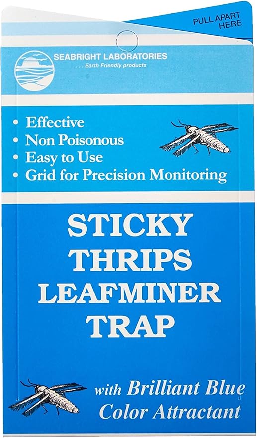 Seabright Sticky Thrips Leafminer Traps (15 pcs) and Yellow Sticky Aphid Whitefly Traps (15pcs)