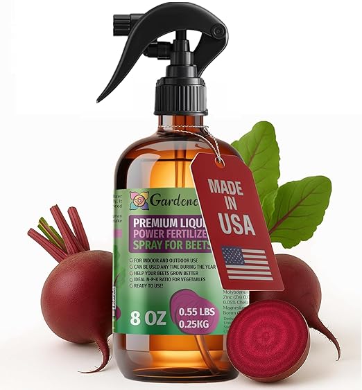 Liquid Power Beet Fertilizer Spray – Ready-to-Use Liquid Plant Food Mist for Beet – Premixed, Easy Application – Fast-Acting Formula for Growth, Roots & Yield – Indoor & Outdoor Use – 8 oz