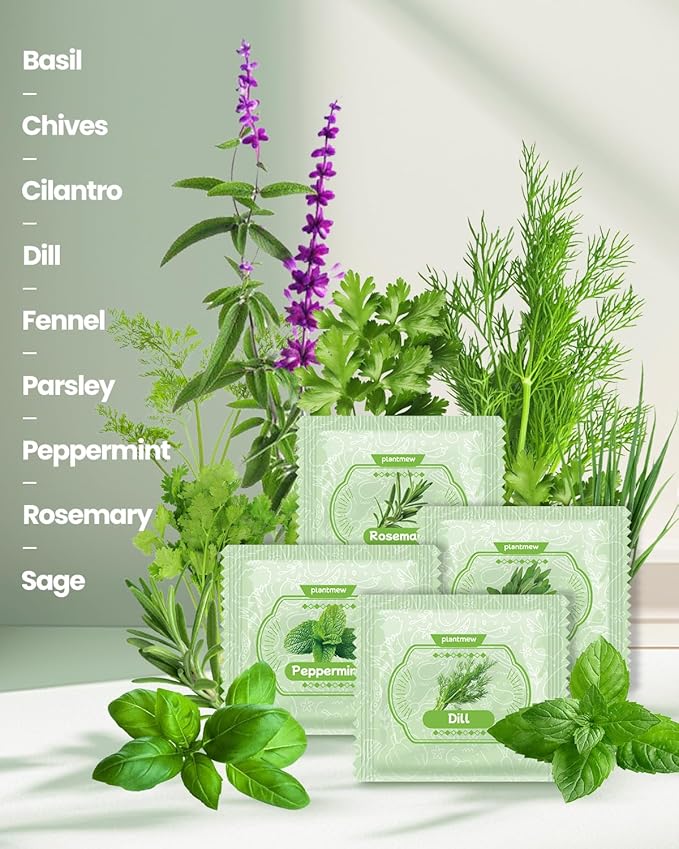 Herb Seeds Variety Pack – 9 Culinary Heirloom Seed Kits for Indoor/Outdoor Planting | Unique Gardening Gifts for Mom, Women, New Home & Kitchen | Complete Herb Garden Starter Set with Gift Packaging