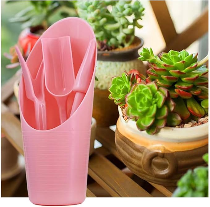 8pcs Potting Soil Scoop for Indoor Plants, Garden Tiny Plant Shovel Hand Tools Transplanting Succulent Cultivation Digging Bonsai Soil Scoops Kits,2Sets Pink