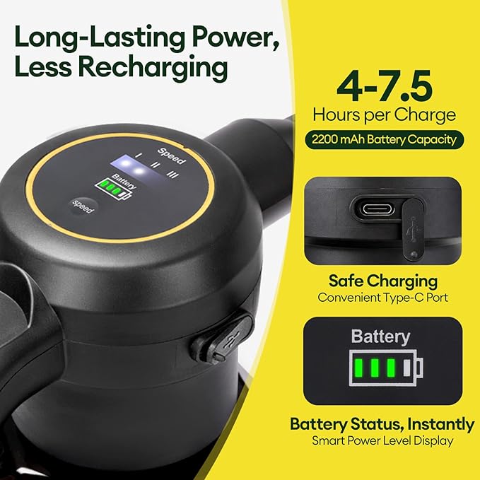 MAYGROVE Battery Powered Sprayer 0.5 Gallon, Electric Spray Bottle – Up to 7.5 Hours Long Battery Life with Fast Charging, Automatic Garden Sprayer with Adjustable Pressure, Semi-Transparent Tank