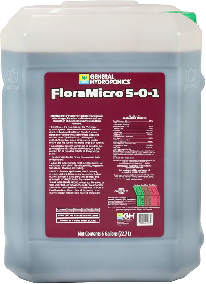 General Hydroponics FloraMicro, 6 Gallon