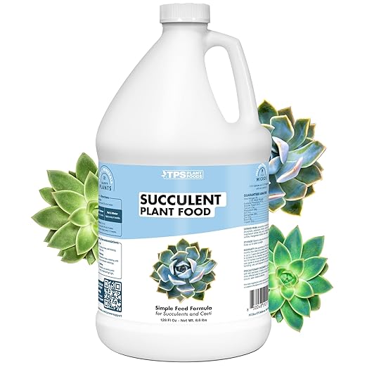 Succulent Plant Food – Liquid Fertilizer for Compact Growth, Vibrant Color & Stronger Root Development, 1 Gallon