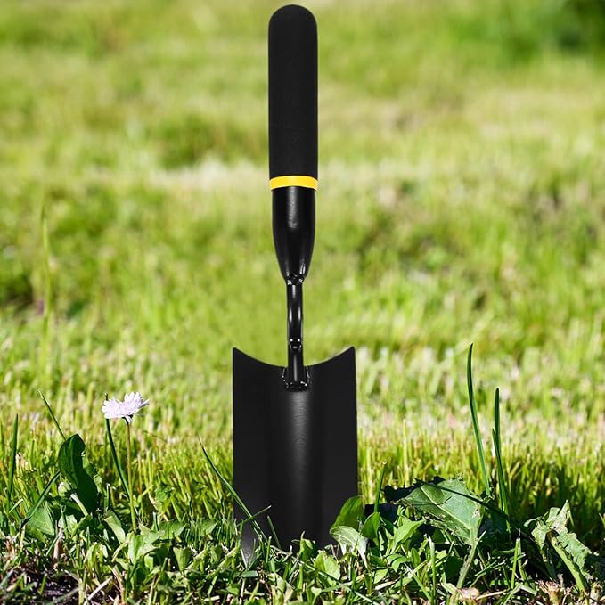 M METERXITY Gardening Trowel, 12 Inch Manganese Steel Garden Hand Shovel with Rubber Handle, Trowel Garden Tool for Farmer Soil Planting Digging Transplanting