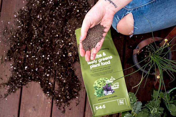 EcoScraps for Organic Gardening Herbs and Leafy Greens Plant Food, 4 lbs