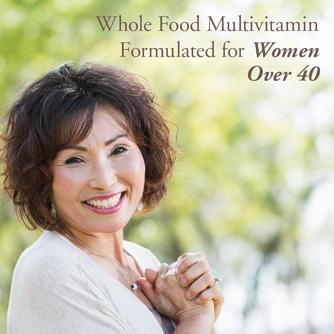 Garden of Life Organics Vitamins for Women 40+ - 60 Tablets, Womens Multi 40+, Vegan Vitamins for Women Over 40, Hormone & Breast Health Support Blend, Whole Food Womens Multivitamin