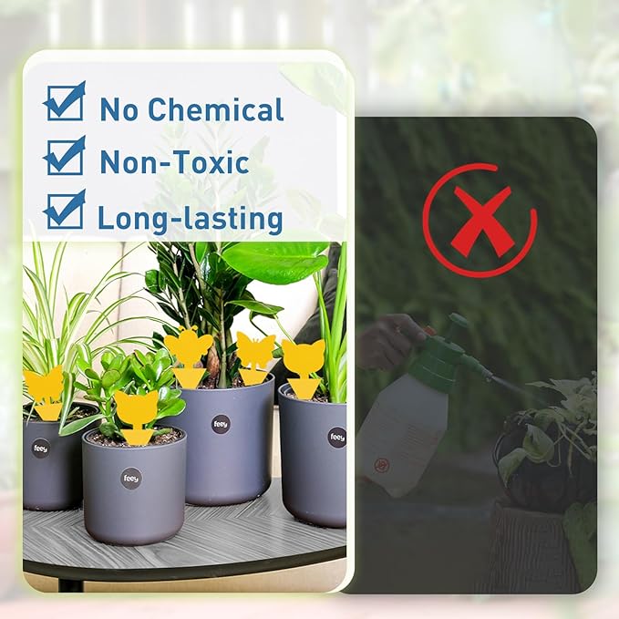120 Pack Fruit Fly Traps for Indoor Outdoor, 3 Shapes Yellow Sticky Bug Traps, Double-Side Fungus Gnat Killer for Houseplants, Mosquitos, Flying Insects