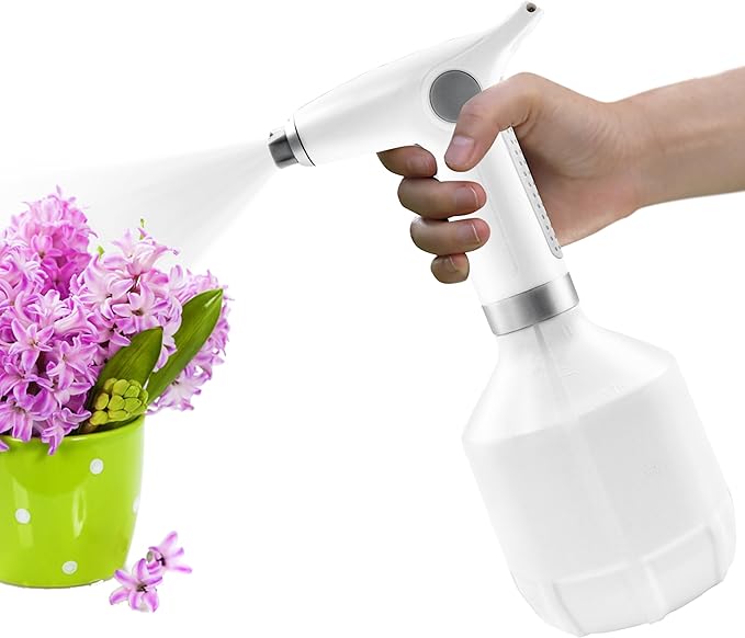 Electric Spray Bottle, Plant Spray 0.26 Gallon with Adjustable Nozzle for Garden, Indoor and Outdoor Plant, Also Works as Automatic Sprayer Mister