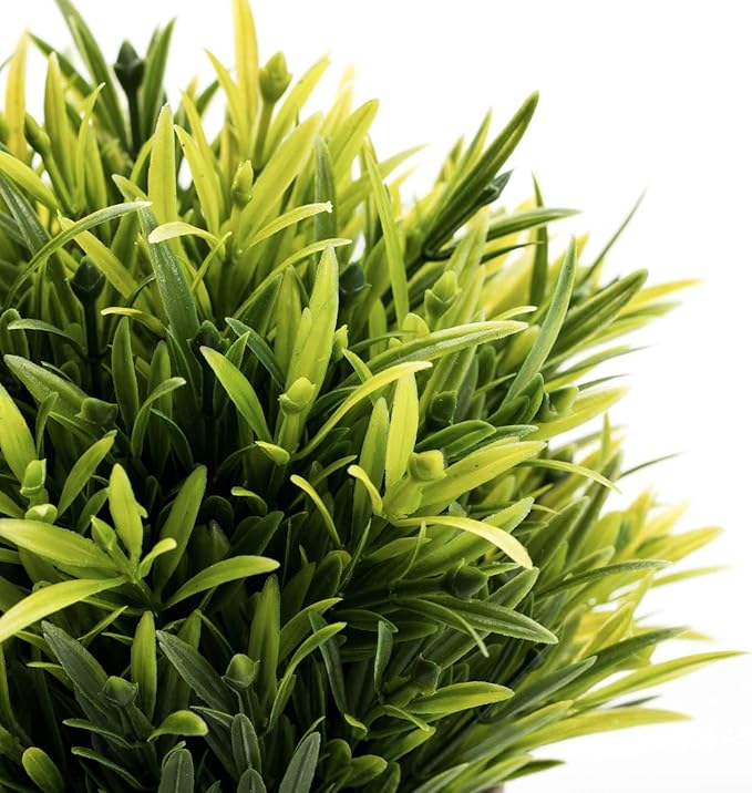 Velener Artificial Grass Potted Plant - Emerald Green Home Decor, Pumpkin Topiary Outdoor & Indoor Fall Plants Home Decor Accents, Coastal Kitchen, Countertops, Classroom, Farmhouse Christmas Decor