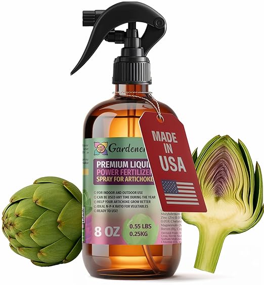𝐁𝐄𝐒𝐓𝐒𝐄𝐋𝐋𝐄𝐑 Liquid Power Artichoke Fertilizer Spray - Ready-to-Use Liquid Plant Food for Artichoke - Premixed - Fast-Acting Formula for Growth, Roots & Yield – Indoor & Outdoor Use – 8 oz