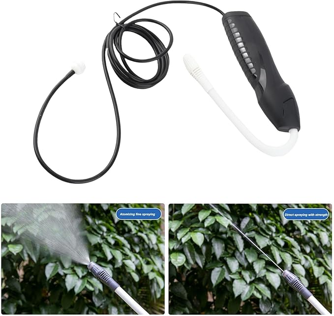 Electric Sprayer, 500mAh Battery Powered Garden Sprayer, Bendable Adjustable Nozzle, Comfort Handle with 6.6ft Tube, Automatic Handheld Gardening Tools for Watering