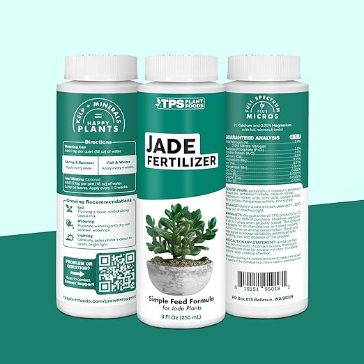 Jade Fertilizer – Gentle Liquid Plant Food for Thick Leaves, Healthy Growth & Vibrant Color, 8 oz