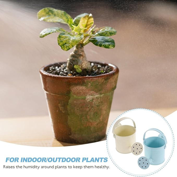DOITOOL Metal Watering can Small 0.6L Portable Watering Pot with Long Spout for Indoor Outdoor Plants Garden Flowers Kids Watering can