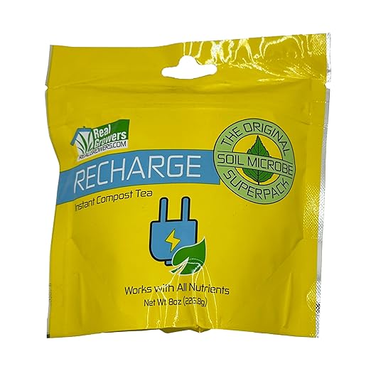 Real Growers Recharge – 8oz | Mycorrhizae Soil Microbe Inoculant for Living Soil & Coco Coir | Improves Nutrient Uptake & Root Growth