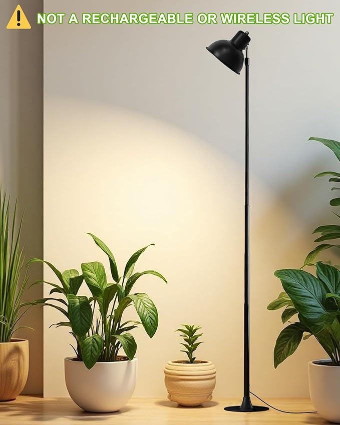yadoker Plant Grow Light for Indoor Plant, Aluminum LED Grow Light,Elevating Plant Lamp,Height Adjustable,Automatic Timer with 8/12/18Hours,10-Level Brightness,Ideal for Large Plant Grow