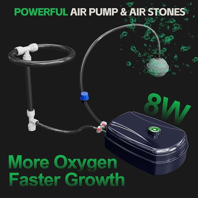 3x3FT Grow Tent Kit &DWC Hydroponics Grow System with Top Drip Kit
