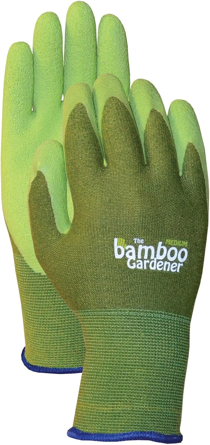 The Bamboo Gardener Rubber Palm Gloves,Small