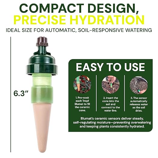 Blumat Drip Irrigation System - Tropf Deluxe Automatic Plant Watering Devices for Garden, Patio and Hanging Baskets - Universal Garden Watering System Up to 12 Plants - 12 Pack