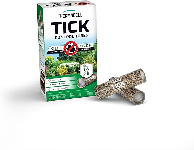Thermacell Tick Control Tubes; 12 Per Box; No Spray, Easy-to-Use; Kills Ticks That May Carry Lyme Disease; Place in Backyard, Gardens or Wooded Areas Twice a Year; Won’t Harm Kids, Pets or Environment
