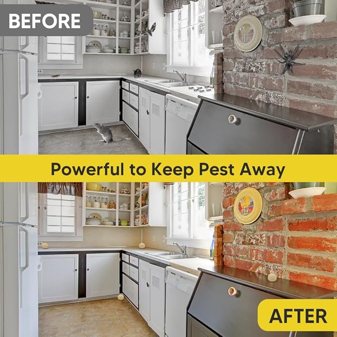 SCFKAOF Pest Control, Mouse Repellent Indoor, Rodent Repellent Outdoor, Spider Repellent Indoor, Rat Repellent, Mice Repellent Indoor, Repel Ants, Roaches, Spiders, Moths & Other Pests-8P