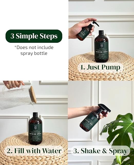 Neem Oil for Plants Refill (Makes 30 Spray Bottles, 480 fl oz) Infused with Lavender, Peppermint & Rosemary Essential Oils (2.7 fl oz)