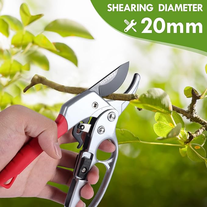Premium German-Made Pruning Shears – Ergonomic, Heavy-Duty Hand Pruners Designed for Precision Cutting of Plants; Ideal for Gardeners and Individuals with Arthritis or Reduced Hand Strength