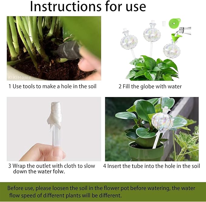 3 PCS Top-Fill Self Watering Globes, Automatic Plant Watering Devices, Transparent Self Watering Planter Insert, Durable Clear Glass Aqua Bulbs for Indoor, Cactus Shape, & Funnel