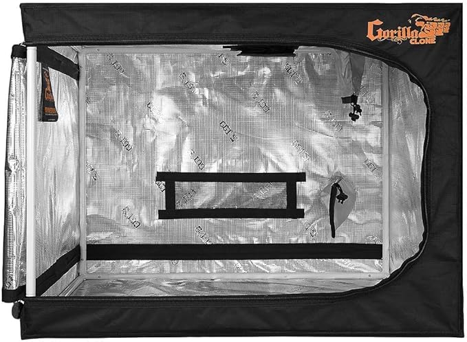 Gorilla Clone Tent 24x24x32 Inch Indoor Propagation Tent for Seedlings, Clones, and Cuttings, 210D Reflective Canvas, Micro-Mesh Filters, Fits 2 Standard Seedling Trays