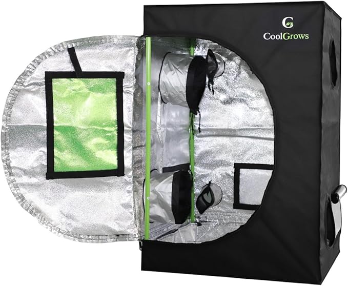 Bonnlo Grow Tent, Greenhouse for Cultivation, 600D Oxford Fabric, with Obeservation Window and Floor Tray, for Indoor Plant Growing, 36'' H, Black