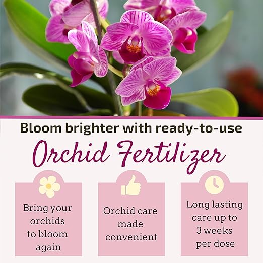 Liquid Orchid Fertilizer Spikes | Ready-to-Use Orchid Food Spikes & Orchid Plant Food for Blooming, Fertilizer for Orchids (24 Drip Feeders)