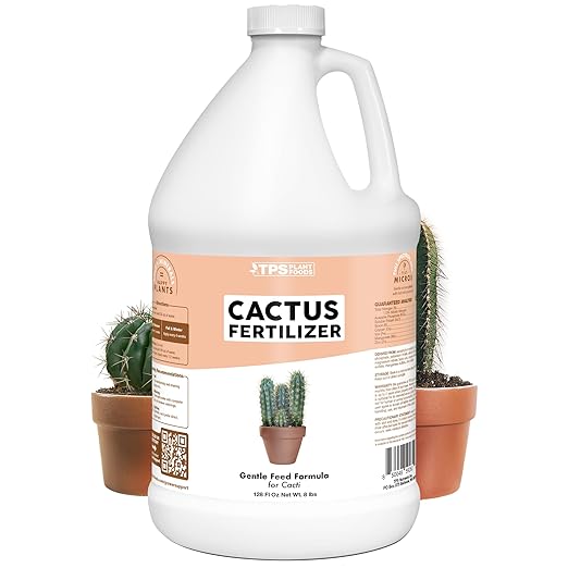 Cactus Fertilizer – Liquid Plant Food for All Cacti, Supports Healthy Cactus Growth & Blooming, 1 Gallon