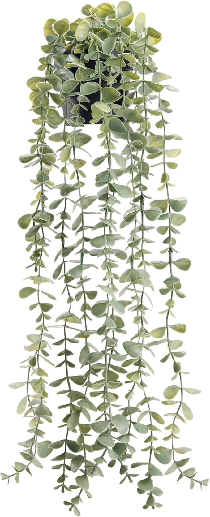 Der Rose 1Pcs Fake Plants Hanging Artificial Potted Faux Eucalyptus Plants for Modern Boho Farmhouse Bathroom Office Desk Wall Art Shelf Living Room Aesthetic Decor Indoor