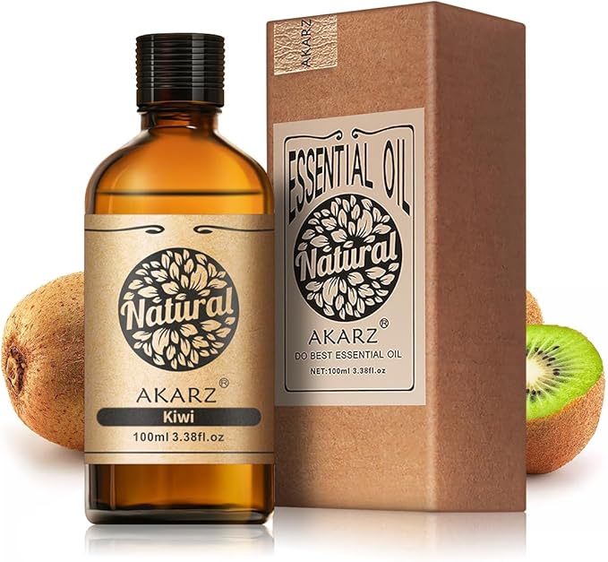 AKARZ 100ml Kiwi Essential Oil Natural Kiwi Oil Pure for Candle Making,DIY Skincare Products Massage,Home Spa Relaxation