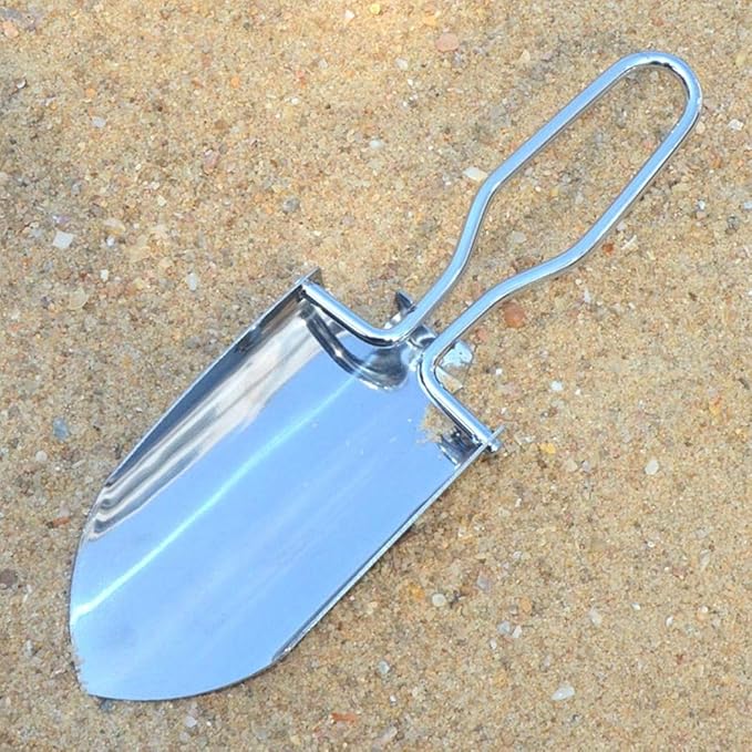 Toasis Garden Trowel Mini Outdoor Foldable Hand Shovel (Silver)