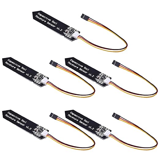 songhe capacitive Soil Moisture Sensor Module - Corrosion Resistant, 3.3~5.5v for arduino DIY, Compatible with ecowitt & rainpoint (5pcs)