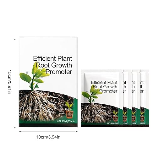Rooting Powder, Concentrated Plant Propagation Booster, Root Growth Powder for Cloning and Seedlings, Promotes Healthy Root Development for Trees, Houseplants, Flowers, Potting Mix, Compost, Lawns, Ga