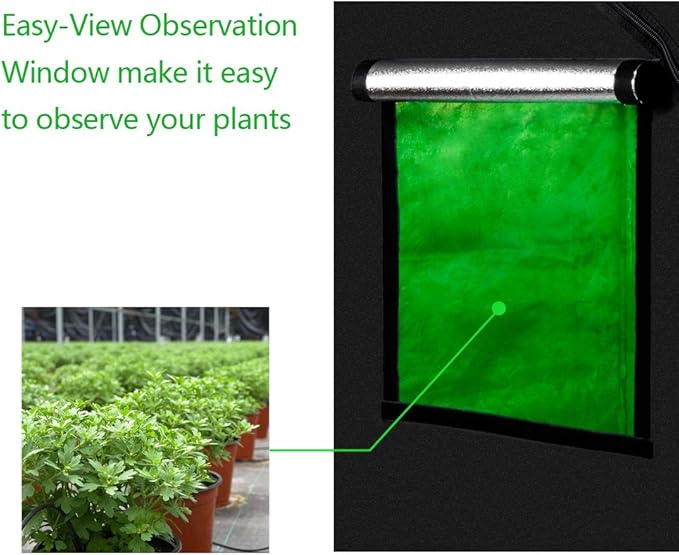 Grow Tent,Home Use Dismountable Plant Grow Tent with Observation Window,Floor Tray and Tool Bag for Hydroponics Indoor Plant Growing (120 * 60 * 150cm)
