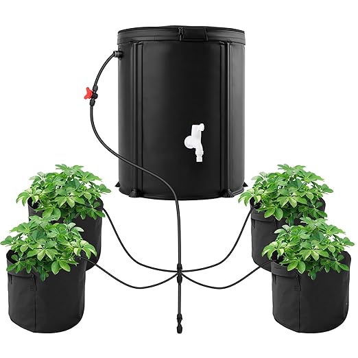 Self Watering System Kits for Plants, with 13 Gallon Bucket and 25W Water Pump, Automatic Watering System for Indoor and Outdoor for Grow Tent, Greenhouse, Lawn