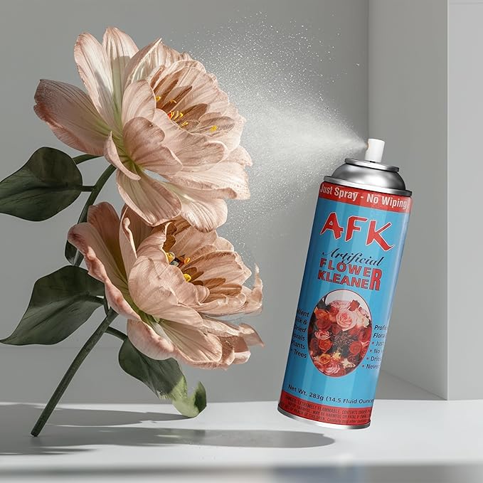 Larksilk Silk Flower Cleaner Spray for Artificial Plant & Flowers - Dust Remover Aerosol Spray for Fake Plants,Leaves & Décor - Artificial Plant Cleaner Spray No Wipe Finish, Silk Plant Cleaner Spray