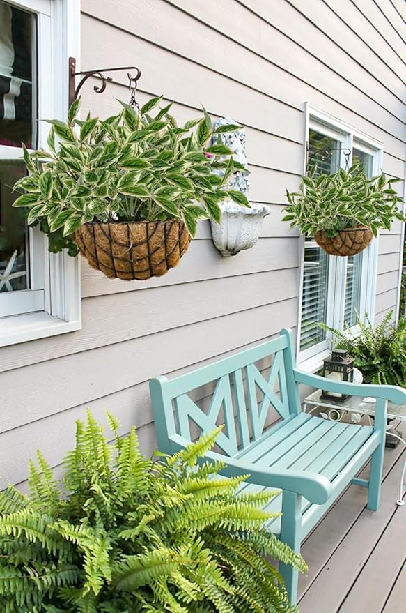 DILATATA Artificial Plants Branch Faux Peperomia Leaves 56 Leaves Fake Plants for House Modern Living Room Indoor Outdoor Decor - 2 Pack